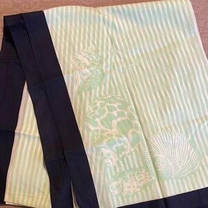 Striped Green and Navy Scarf